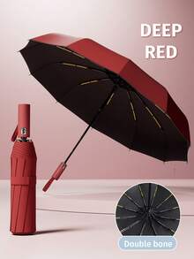 24 Ribs Extra Large Windproof Automatic Umbrella - Portable Waterproof Folding Business Umbrella, Suitable For Outdoor Activities And Daily Use - Customizable Umbrella Fabric, Rib Color, English Letter Pattern Design, Button Shape And Color,Mother's Day Gift,Bedroom Decor,Garden,Kitchen Decor,Summer,Beach,Travel Essentials,Room Decor,Squishy,Graduation,Outdoor,Garden,Travel Essentials - Multicolor - View 19