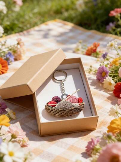 2D Flat, Acrylic Keychain With A Sewing Kit, Suitable For Car Key Decoration, Backpack Embellishment, Office Hanging Ornament, Party Gifts, Perfect For Car Keys, Backpacks & Bags , Bag Pendant, No Batteries Needed, Valentine's, Functional Vehicle Accessory, Women's Wallets And Mobile Phone Accessories, Giving To Friends, Family,Girlfriends, Partyaccessories, Souvenirs