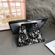 Vintage Lace Notebook Tablet Protective Case With Rotating Stand - Shock-Proof Protective Cover, Gothic Elegant Aesthetic Tablet Protective Case With Pen Slot, Suitable For 10.9/10.2 Inch Air 5th/Pro 11/10th/9.7 Inch Air 2/7th/8th/Air 4th/5th/Pro 11th/10th 2022 10.9 Inch Smart Protective Case/Air 13(M3 2025)/Air 11(M3 2025)/Air 11(M3 2025)/11(A16 2025) Auto Sleep/Wake Function, Fashionable Tablet Accessories - Multicolor - View 9