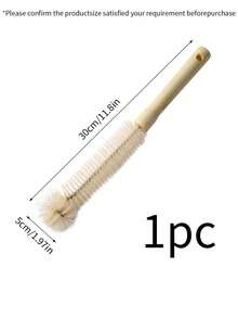 Wooden Handle Bottle Brush, Nylon Bristle Long Handle Cup Brush Suitable For Kitchen And Dining Room - A - View 2