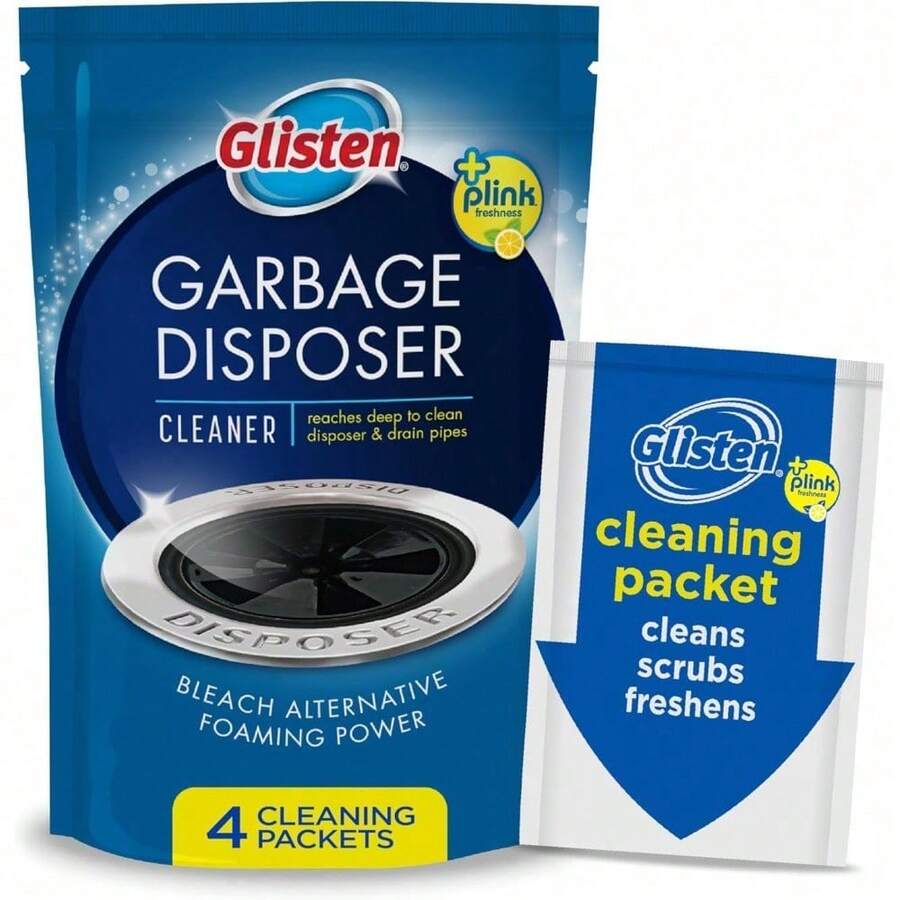 Garbage Disposal Cleaner And Deodorizer With Foaming Action Lemon Scent Odor Eliminator For Sink Made In USA 4 Packets - 1 - View 1