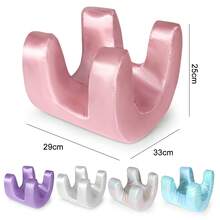 Beauty Headrest, Super Soft And Slowly Rebound Skin-Friendly Fabric, Multifunctional Anti-Wrinkle Beauty And Skin Care Makeup Pillow. 4 Colors To Choose From - Hồng - Xem 3