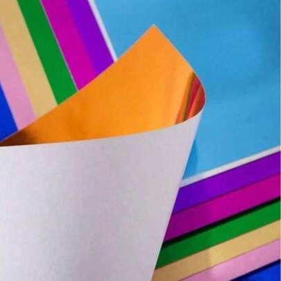 A4 Colorful Metallic Cardstock, Mixed Mirror Reflective Cardboard, 250gsm, Suitable For Making Greeting Cards, Scrapbooking, DIY Crafts, Origami, Painting, Cutting, Handmade Crafts, Back To School Supplies, Winter Goods, Thanksgiving, Christmas, Saudi National Day, Birthday, Holiday, New Year, Valentine's Day, Gifts For Boyfriend/Girlfriend, Adults