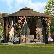 Devoko Patio Gazebos - Black - View 1