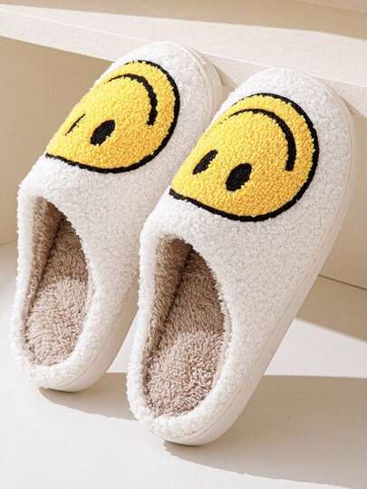 Autumn/Winter Plush Indoor Slippers, Warm Thick-Soled Fluffy House Slippers