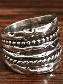 1 chiếc nhẫn nữ mạ bạc thanh lịch và tinh tế, khắc tên theo yêu cầu, kiểu dáng sang trọng, phù hợp để đeo hàng ngày và làm quà tặng, lựa chọn hoàn hảo cho ngày Valentine - Trang sức Four Seasons - Bạc - Xem 3