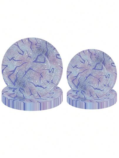 20 st/40 st/60 st Kpop musiktema festtillbehör för fans musikfödelsedagsfest lila Kpop tjejfesttallrikar middagsdesserttallrikar festdekorationer engångsservis set tjejfödelsedagsfesttillbehör