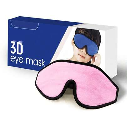 Antifaz 3D para Dormir para Niños, Antifaz de Espuma Viscoelástica con Contorno para Bloquear la Luz, Antifaz Ajustable para Dormir y Viajar para Niños y Niñas, Azul Oscuro