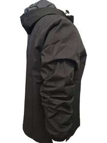 Nueva chaqueta con capucha casual de exterior para hombre de talla grande, primavera/otoño - Negro - Ver 8