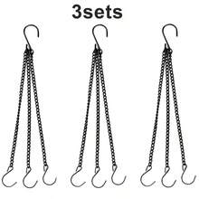 3 Packs 44cm Hanging Baskets Chain, Hanging Chains With Hooks Flower Pot Chain Replacement Plant Hangers For Planters, Bird Feeders And Lanterns - A - View 13