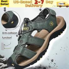 Men's Athletic & Outdoor Army Green Sandals & Slides.Men's Summer Beach Army Green Sandals.Men's Adventure Water Sandals.Men's Work Style Outdoor Sandals With Arch Support - Non-Slip Rugged Hiking Sandals, Thick Sole Water Shoes For Beach, Fishing, And Trail Walking. - 軍綠色 - 查看 1