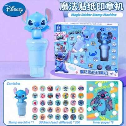  Disney Officially Authorized, Stitch/Strawberry Bear Theme Plastic Reward Sticker Set, Multiple Colors Available, DIY Craft Set, Suitable For Scrapbooks, Birthday And Holiday Party Gifts, School Supplies, Back-To-School Supplies, Etc.