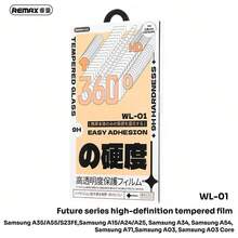 Remax WL-01 Protecteur d'écran en verre trempé haute définition, compatible avec Samsung S24 Ultra/S24FE/S22+/S23+/S21+/S24+/S24/S22/S23/S21, Samsung A71/A03/A34/A35/A55/A15/A24/A25/A03 Core, Redmi K70/K50pro, dureté 9H anti-rayures anti-explosion anti-empreintes, convient pour les trajets quotidiens, le bureau et la protection d'écran de téléphone en extérieur - Multicolore - Voir 8