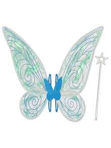 1 件成人仙女翅膀、蝴蝶翅膀、天使翅膀、女士仙女服装、派对礼物装饰、圣诞节 - 彩色 - 查看 18