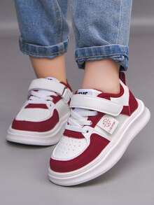 1双男女通用新款透气低帮运动鞋，软底防滑儿童滑板鞋，时尚百搭学生跑步鞋，适合春秋季的婴幼儿休闲鞋 - 紅色 - 查看 5