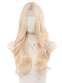Synthetic Wig, Long Wavy Golden Hair With Bangs, Long Curly Hair Ponytail, Braided Hairstyle, Halloween And Christmas Gift - Multicolor - View 2