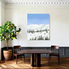 Framed 1pcset Retro Easy Ski Resort Scenery Posters Wall Art, Canvas Art, Ideal For Living Room And Bedroom Decor - Framed - 查看 5