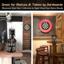 This Multi-Functional Desktop Darts Organizer And Display Rack Is A Vertical Double-Layer Design That Can Hold Up To 12 Steel Or Soft-Pointed Darts. - Multicolor - View 1