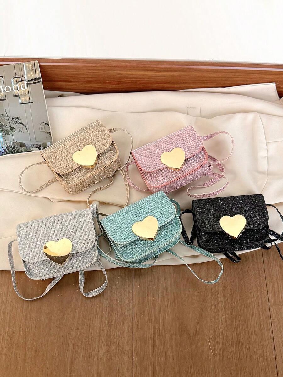 1pc Fashionable Shiny Shoulder Bag With Flap Magnetic Closure, Suitable For Daily Use - A - View 1