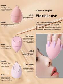 22pcs Full Set Of Makeup Brushes Includes 14 Soft Makeup Brushes, Such As A Loose Powder Brush, Nose Shadow Brush, Eyeshadow Brush, Eyebrow Brush, Lip Brush, And Detail Brush + 7 Liquid Makeup Beauty Eggs + 1 Mini Beauty Sponge. Suitable For Beginners, Professional Makeup, And Novice Beauty Enthusiasts. - Pink - View 7