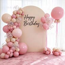 50 quả bóng bay màu hồng nhạt, bóng bay cao su trong suốt màu đào 10 inch, thích hợp cho sinh nhật bé gái, ngày Valentine và tiệc mừng em bé chào đời. - Nhiều màu - Xem 5