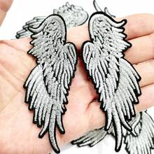 10pcs/5sets Of Golden/Silvery Gray Wings Embroidery Patches, Suitable For Ironing Patches On Fashionable Clothing Hats - A - View 5
