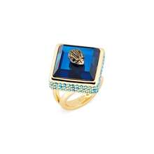 Kurt Geiger Square Stone Cocktail Ring |  | Women Bangles - 藍色 - 查看 1