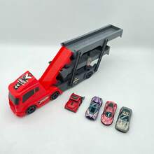 3-Layer Truck Transport Toy, Comes With 3 Random Car Toys - This Multi-story Car - View 6