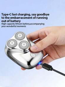 SKYWORTH 500mAh Capacity Electric Shaver, IPX7 Waterproof, Wet & Dry Use, Fully Washable, 3 Stainless Steel Blades, Instant Start, Premium Silver Finish - Multicolor - View 10