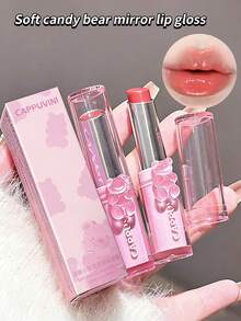 Cappuvini Son tint bóng mịn dưỡng ẩm, màu tự nhiên, son dưỡng dạng thỏi hình gấu, lâu trôi, chống lem, son môi đa năng - Nhiều màu - Xem 1