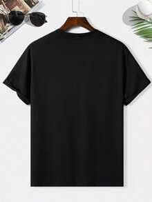 Men'S T-Shirt With 'COLD ONES' Bold Red Text, Yellow Beer Mug 'O' In 'COLD', Beard & Tattoo Design | Casual Style, Crew Neck, Short Sleeve, Loose Fit, All-Season, Available In Pink/Blue/Dark Blue/Green/Red/Black/White Colors - 黑色 - 查看 2