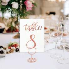 10pcs Romantic Heart Shape Place Card Mini Metallic Photos Clips Paper Clamp Clamps Stand Table Numbers Holder Wedding Supplies - Orange (1 Piece) - View 5