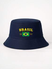 1 chiếc mũ chống nắng ngoài trời mùa xuân/hè, mũ du lịch chống tia UV dành cho nữ, in hình quốc kỳ Brazil năm 1938, mũ tai bèo unisex kiểu Y2K - in - Xem 14