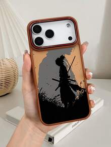 1pc Samurai Silhouette Warrior Pattern Phone Case Grunge Dark Academia Aesthetic Style For Anime Fans Boyfriend Birthday Compatible With Iphone 17promax/17pro/17/17Air/16promax/16pro/16plus/16e/16/15promax/15pro/15plus/15/14promax/14pro/14plus/14/13promax/13pro/13/12promax/12pro/12/11promax/11 - trái cam - Xem 7