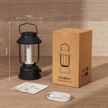 Lámpara de estilo retro de triple modo (luz de vela/luz de luna/RGB) - Luz de escritorio y colgante convertible con diseño industrial minimalista. Recargable, regulable, estructura de metal elegante, diseñada para crear un ambiente versátil en dormitorio, cafetería o entorno de camping. - Luz de manija Miguang - Ver 11