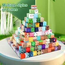 Cubos magnéticos de extremos abiertos - Fáciles de ensamblar, colores vibrantes, juguete creativo, estimula la imaginación, libre combinación, juguete divertido | Juego imaginativo | Juguete duradero - Multicolor - Ver 3