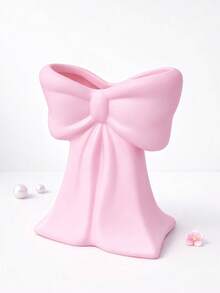 1 pieza Jarrón con decoración de lazo, jarrón grande con diseño de cinta adorable, adecuado para decoración del hogar, centro de mesa de la sala de estar, estantería del dormitorio y exhibición de regalos - Multicolor - Ver 12