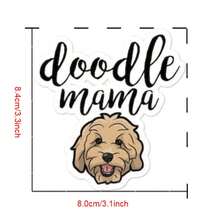1 pieza Pegatina de mamá perro con garabatos, regalo impermeable para propietarios de mascotas, calcomanía para amantes de Goldendoodle, Bernedoodle, Labradoodle - Unitalla - Ver 2