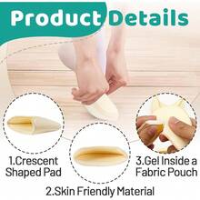 4Pcs Ballet Toe Pads For Pointe Shoes – Breathable Pointe Shoe Toe Pads, Cushioned Protectors For Ballerinas & High Heel Comfort - Default - View 5