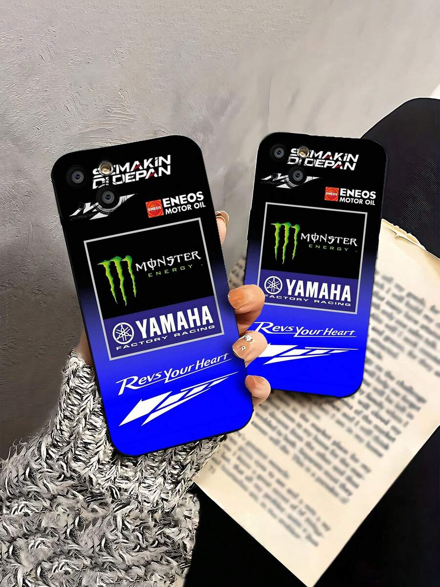 Patrocinadores y logotipos de carreras de fábrica de con fondo azul. Esta elegante funda para teléfono es compatible con Samsung, Apple, VIVO, OPPO, , Transsion, , y Honor. Fabricada en silicona TPU, ofrece protección contra golpes y caídas, además de una sensación superior. Es un regalo ideal para familiares, amigos y seres queridos, y una opción perfecta para San Valentín y Año Nuevo. - Negro - Ver 1