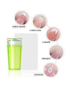 Ransparent Nail Stamper With Scraper Fast And Easy French Nails Manicuring Kits Nail Art Stamping Tool Set - Multicolor - View 4