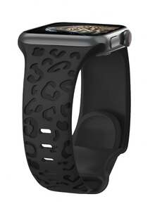 Leopard Engraved Bands Compatible With Apple Watch Band 41mm 40mm 38mm 42mm 44mm 45mm 46mm 49mm Girl, Soft Silicone Cheetah Designer Embossed Sport Strap Compatible With IWatch Series 11 10 9 8 7 6 5 4 3 2 1 Ultra - Multicolor - View 35