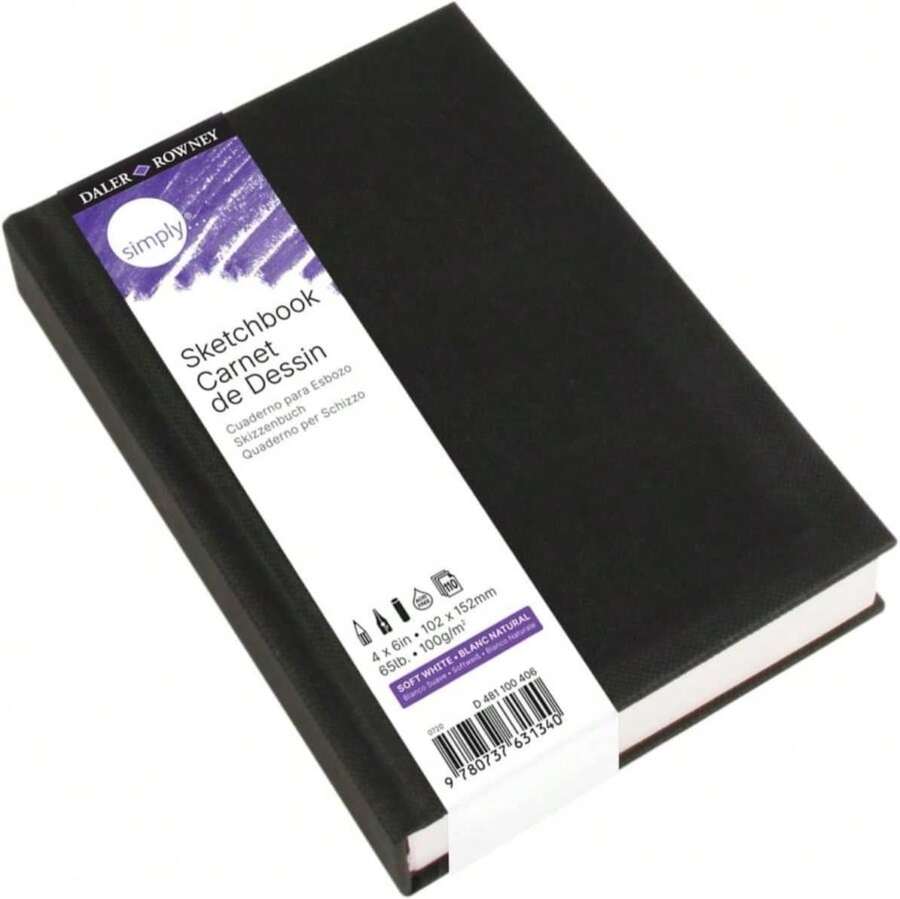 Daler-Rowney Simply... Sketchbook, Soft White, 110 Sheet, 4x6 Inch - ColorA - 查看 1