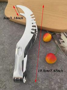 1pc Stainless Steel Watermelon Slicer - , Easy-To-Use Multifunctional Fruit Cutter, Household Fruit Divider, Essential Kitchen Tool - Multicolor - View 2