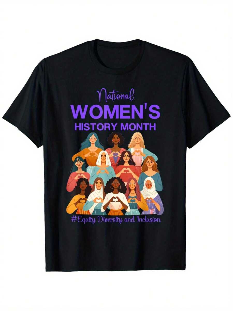 Camiseta "La Igualdad No Daña a Nadie" - 100% Algodón, Cuello Redondo, Manga Corta, con Diseño Inspirador del Mes de la Historia de las Mujeres - Regalo Ideal para Hombres y Mujeres, Familiares, Amigos en San Valentín, Halloween, Día de Acción de Gracias, Navidad - Tallas S a XXXL - Negro - Ver 1