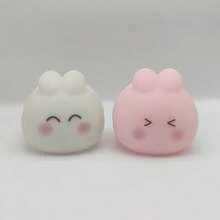 1pc Cute Rabbit LED Light, Replaceable Button Battery Powered, Suitable For Bedroom, Study, Holiday Gift - Multicolor - View 1