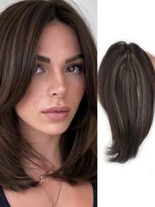 Synthetic Wig For Women With Side-Swept Bangs, Thin, Invisible, Natural, And Fluffy Bangs, Hairpiece To Cover Gray Hair. - Multicolor - View 17