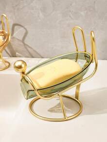 Khay đựng xà phòng hình thỏ, giá đựng xà phòng cao cấp dùng trong gia đình có lỗ thoát nước, kệ đựng đồ phòng tắm tối giản và thời trang. - hộp xà phòng - View 2