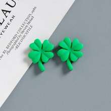 5/10pcs Green Clover Resin Refrigerator Magnets, Cute Decorative Magnets, Personalized For Kitchen, Office, Whiteboard, Storage Cabinet, Dishwasher, Fridge, Kitchen Decor, Home Decor, St. Patrick's Day, Mother's Day Gift - Multicolor - View 4