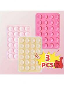 Bộ 3 giá đỡ điện thoại bằng silicon với cốc hút hai mặt, lực hút mạnh, thích hợp để chụp ảnh tự sướng/quay video, rảnh tay, tương thích với tất cả các điện thoại thông minh, món quà lý tưởng, tay cầm điện thoại dễ thương, hỗ trợ quay video, phụ kiện điện thoại thông minh - Quà tặng cho bạn bè/người thân - Nhiều màu - Xem 17